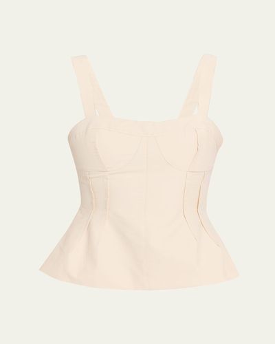 SIMKHAI April Cotton Faille Bustier Top