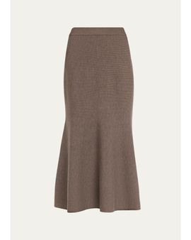 SIMKHAI Atwood Merino Wool Mermaid Midi Skirt
