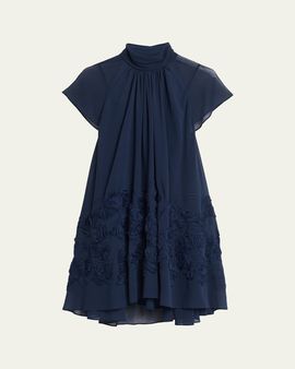 SIMKHAI Aveil Embroidered Organza Mini Dress
