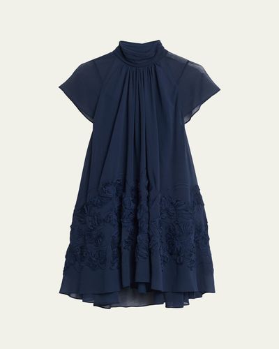 SIMKHAI Aveil Embroidered Organza Mini Dress