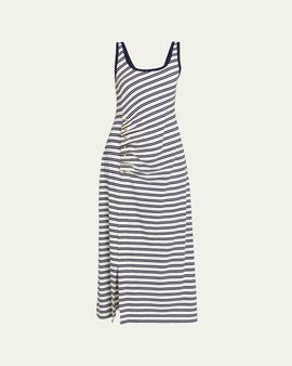 SIMKHAI Becker Striped Cotton Jersey Maxi Dress
