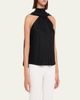 SIMKHAI Bella Sleeveless Satin Cape Top - 4