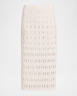 SIMKHAI Billie Open Work Midi Skirt