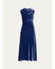 SIMKHAI Burke Draped Velvet Midi Dress - 1