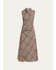 SIMKHAI Burke Plaid Cowl-Neck Maxi Dress - 1