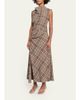 SIMKHAI Burke Plaid Cowl-Neck Maxi Dress - 4