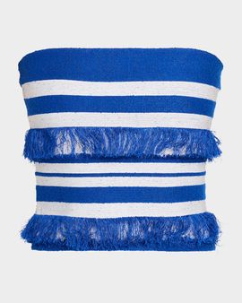 SIMKHAI Cairo Knit Fringe Tube Top