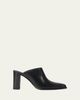 SIMKHAI Carolyn 85mm Leather Block-Heel Mules - 1