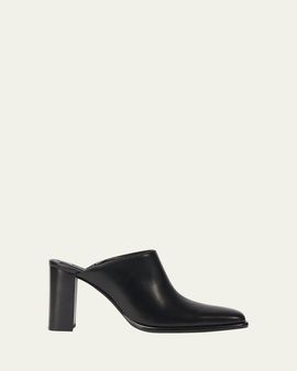 SIMKHAI Carolyn 85mm Leather Block-Heel Mules