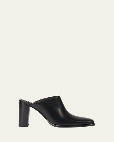 SIMKHAI Carolyn 85mm Leather Block-Heel Mules