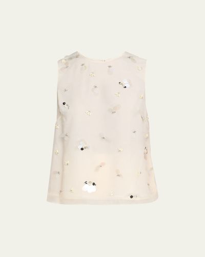 SIMKHAI Celia Sequined Sleeveless Top
