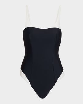 SIMKHAI Char Colorblock One-Piece Swimsuit