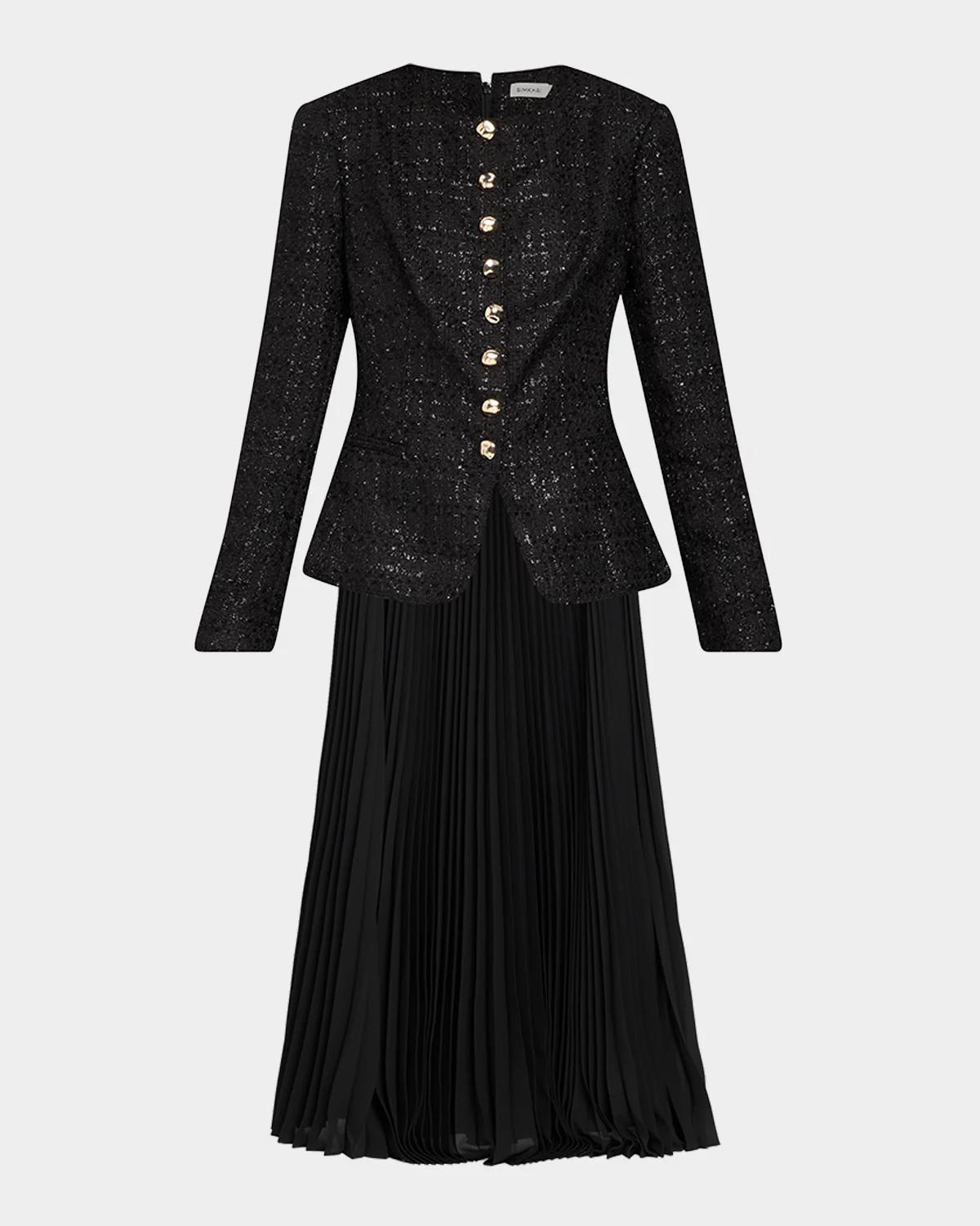 SIMKHAI Claudina Tweed Blazer Dress