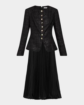 SIMKHAI Claudina Tweed Blazer Dress