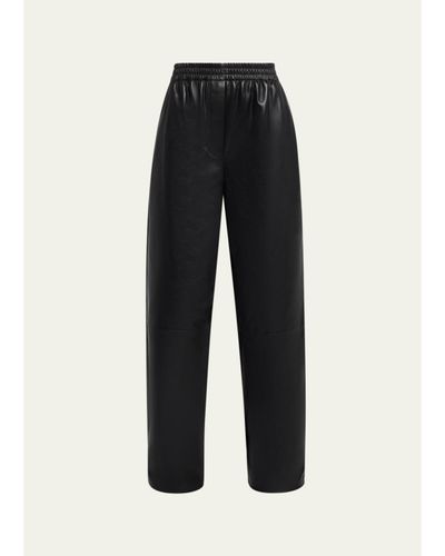 SIMKHAI Corrine Leather Pull-On Pants