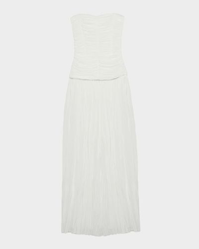 SIMKHAI Danielle Strapless Crinkle Jersey Bustier Gown