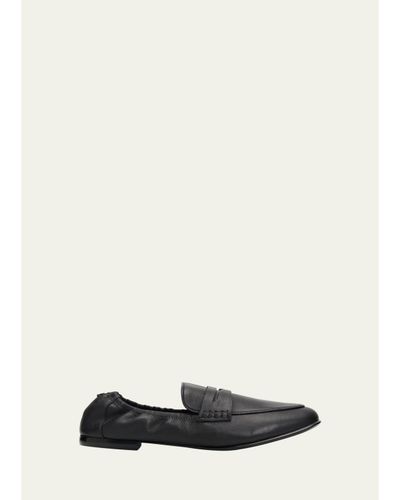SIMKHAI Danna Leather Scrunched Loafers