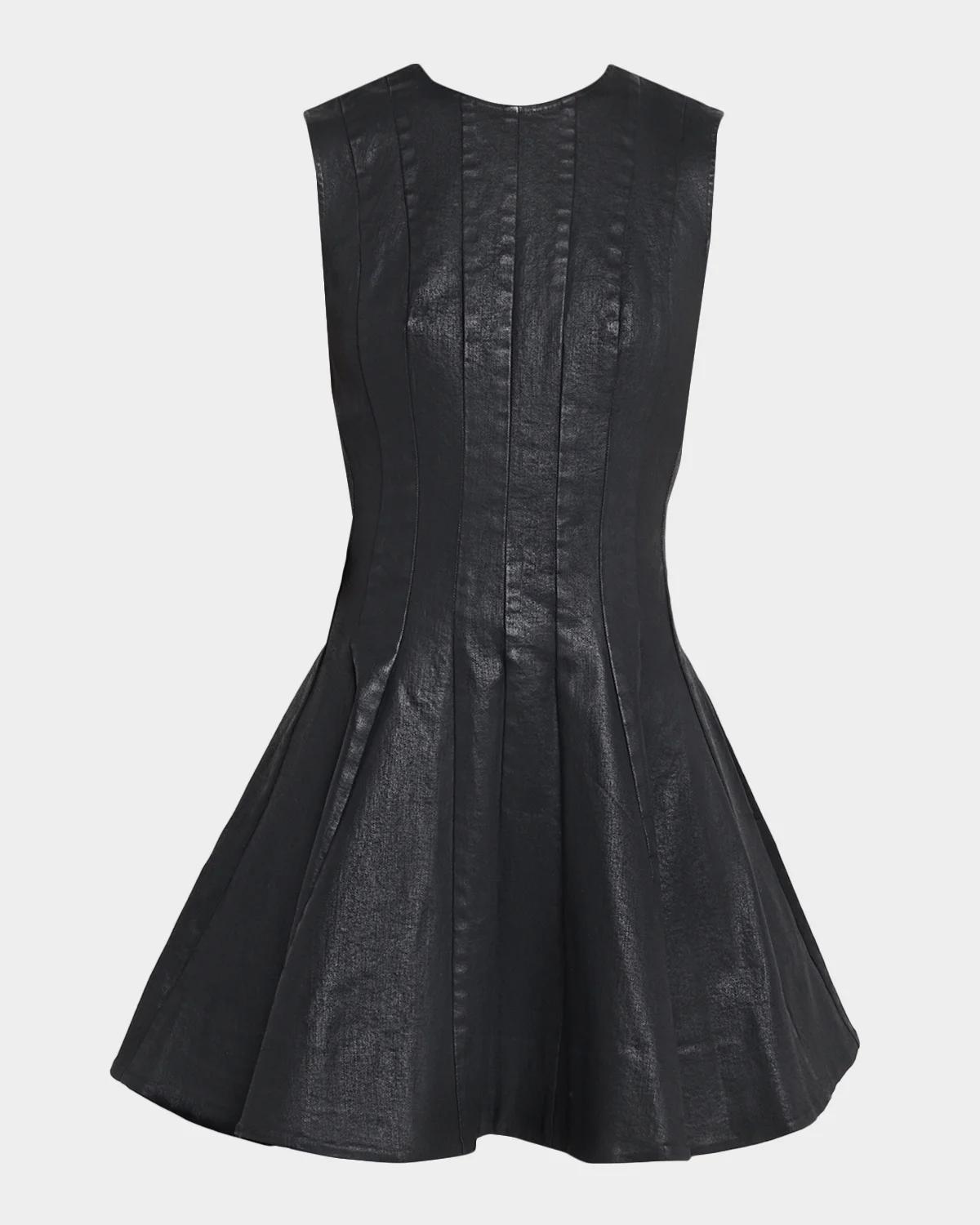 SIMKHAI Delfie Coated Cotton Mini Dress