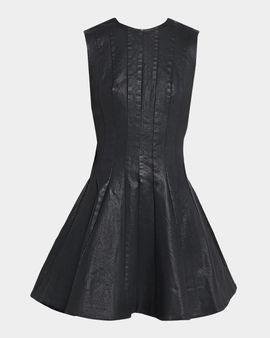 SIMKHAI Delfie Coated Cotton Mini Dress