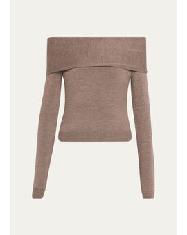 SIMKHAI Delphia Off-Shoulder Wool Top
