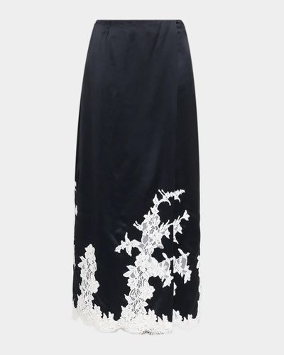 SIMKHAI Dominique Satin Midi Skirt