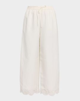 SIMKHAI Ellison Embroidered Drawstring Pants