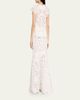 SIMKHAI Eloisa Floral-Embroidered Mesh Mermaid Gown - 3