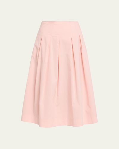 SIMKHAI Elora Poplin Midi Skirt