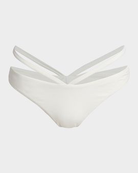 SIMKHAI Emmalynn Solid Strappy Bikini Bottoms