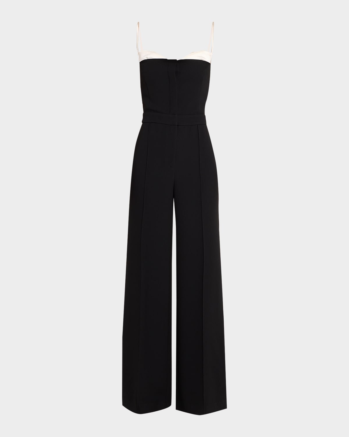 SIMKHAI Hazel Pleated-Inset Bustier Jumpsuit