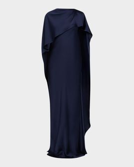 SIMKHAI Izel Satin Cape Dress