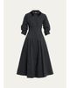 SIMKHAI Jazz Embellished-Collar Cotton-Blend Midi Shirtdress - 1
