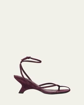 SIMKHAI Kelsey Suede Ankle-Strap Sandals