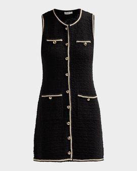 SIMKHAI Kerris Rib-Knit Sheath Mini Dress