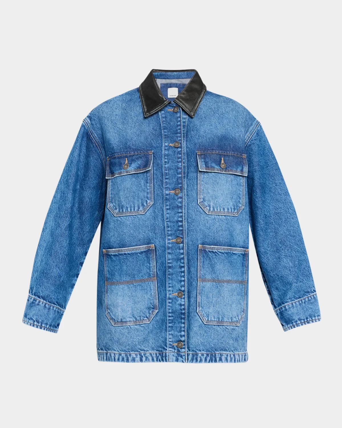 SIMKHAI Larz Denim Chore Jacket