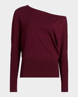 SIMKHAI Lavina One-Shoulder Sweater
