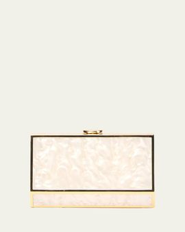 SIMKHAI Maddox Marbled Acrylic Clutch Bag