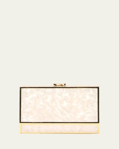 SIMKHAI Maddox Marbled Acrylic Clutch Bag
