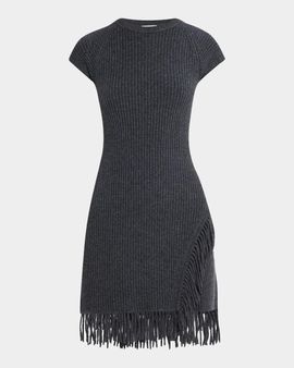 SIMKHAI Margot Knit Fringe Mini Dress