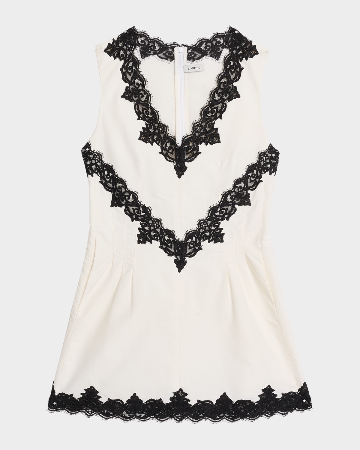 SIMKHAI Minna Lace-Trim Mini Dress