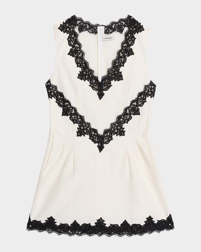 SIMKHAI Minna Lace-Trim Mini Dress