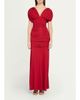SIMKHAI Norvelle Ruched Cap-Sleeve Gown - 2