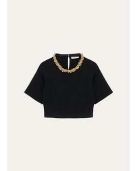 SIMKHAI Nuria Embellished Crop Top