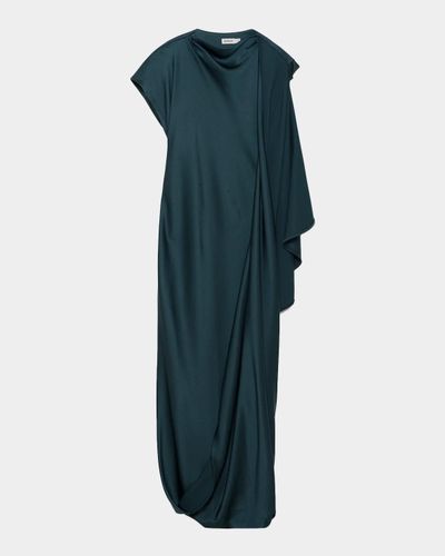 SIMKHAI Ora Draped Satin Column Gown