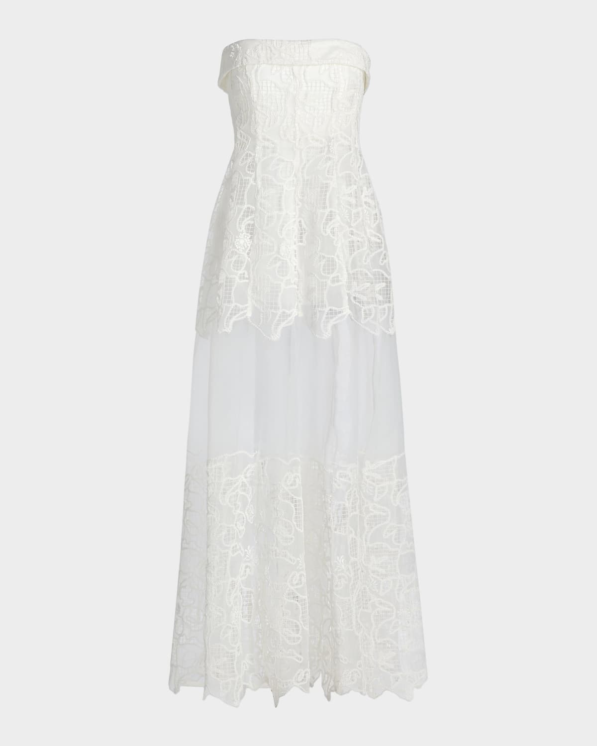 SIMKHAI Rennis Lace Bustier Gown
