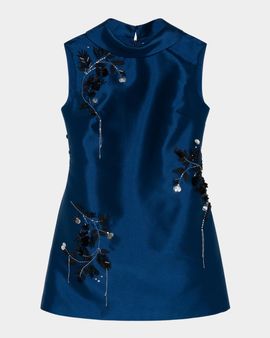 SIMKHAI Renza Embellished Satin Mini Dress