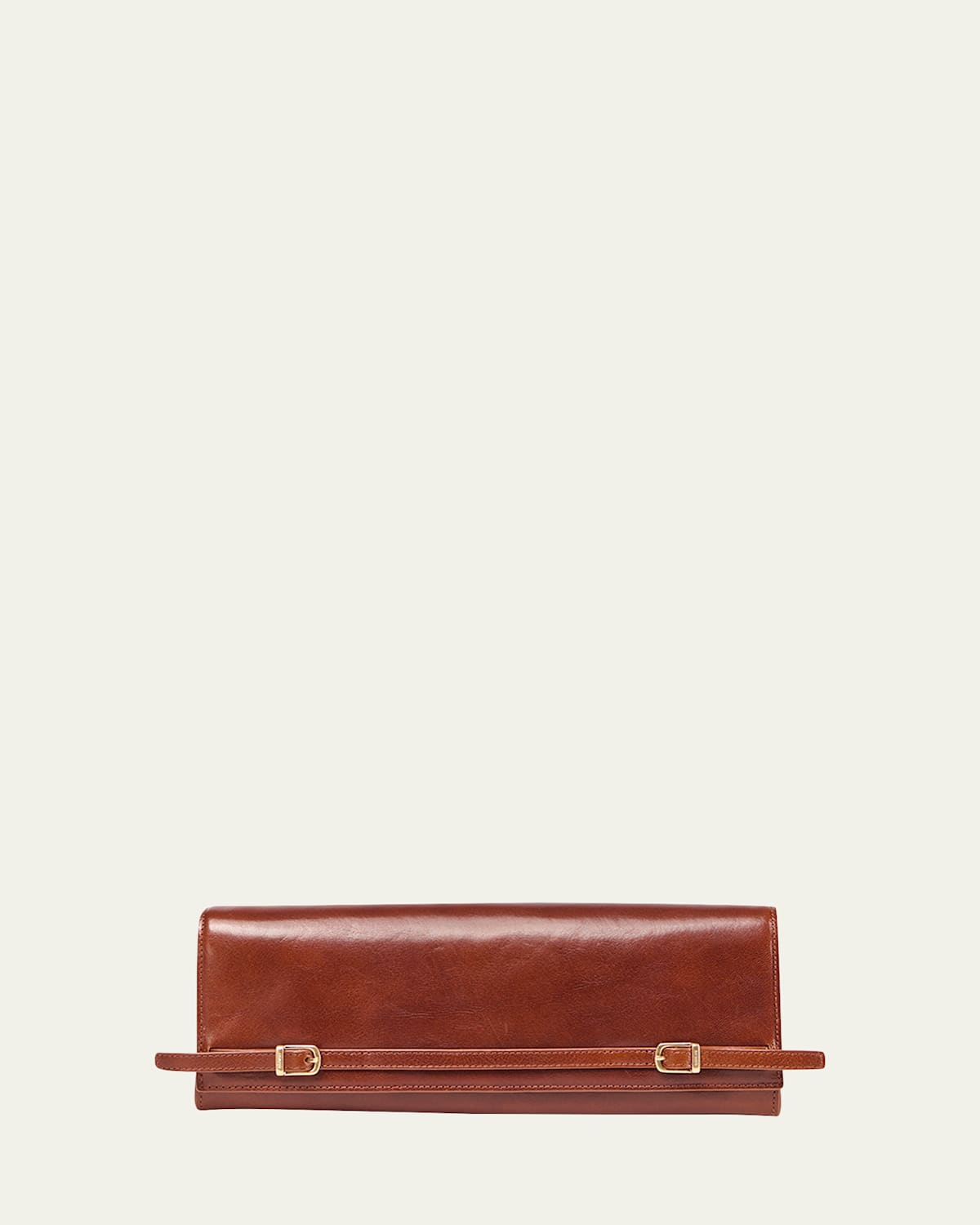 SIMKHAI River East-West Leather Clutch Bag
