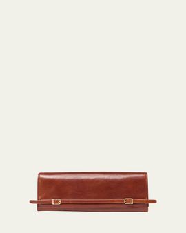 SIMKHAI River East-West Leather Clutch Bag
