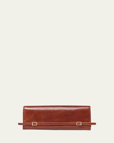 SIMKHAI River East-West Leather Clutch Bag