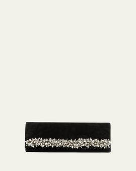 SIMKHAI River Embellished Suede East-West Clutch